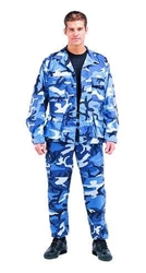 ULTRA FORCEâ„¢ SKY BLUE CAMO POLY/COTTON TWILL B.D.U. PANTS