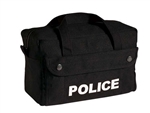 CANVAS SMALL POLICE LOGO GEAR BAG - BLACK