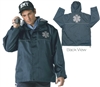 EMT NYLON HOODED STORM JACKET - NAVY BLUE