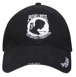 BLACK ''POW/ MIA'' DELUXE LOW PROFILE INSIGNIA CAP