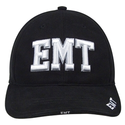 BLACK ''E.M.T.'' DELUXE LOW PROFILE INSIGNIA CAP