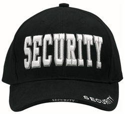 BLACK ''SECURITY'' DELUXE LOW PROFILE INSIGNIA CAP