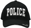 BLACK ''POLICE'' DELUXE LOW PROFILE INSIGNIA CAP