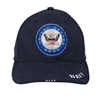 DELUXE LOW PROFILE CAP BLUE - NAVY EMBLEM LOGO