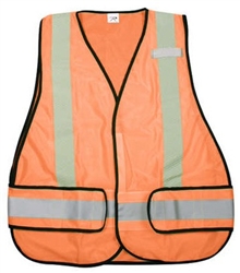 HIGH VISIBILITY ORANGE SAFETY VEST