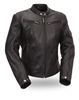 ATHENA Women's Sleek Vented Leather Scooter Jacket - First Classics Â®