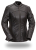 MADAME X Women's Shape Accentuating Longer 3/4 Leather Jacket - First Classics Â®