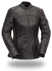 MADAME X Women's Shape Accentuating Longer 3/4 Leather Jacket - First Classics Â®