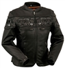 SACRED SKULLS Women's Sporty Scooter Jacket with Reflective Skulls - FIRST CLASSICS Â®