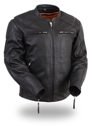 SPEED DEMON Vented Leather Jacket with Conceal Carry Holsters
