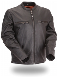 THE PROMOTER Full Side Stretch Leather Scooter Jacket