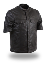 RENEGADE Menâ€™s Half Sleeve Leather Shirt - FIRST CLASSICS Â®