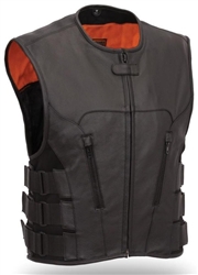 THE COMMANDO Swat Team Style Leather Vest