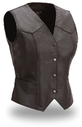 SWEET SIENNA Women's Fitted Snap Front Vest -  FMC Â®