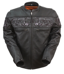 SAVAGE SKULLS  A sporty  scooter jacket with Reflective Skulls