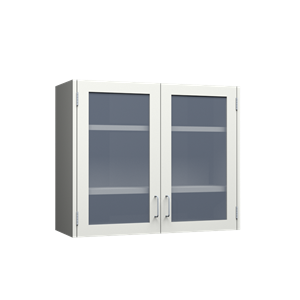36" 2 Glass Door Wall Cabinet