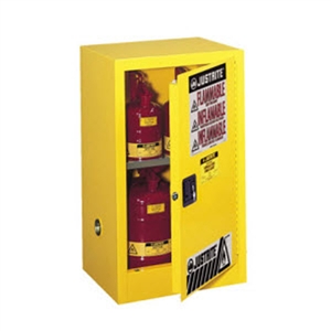 Justrite 4 Gal. Countertop Sure-Grip&#0174 EX Lab Safety Cabinet (Self-Close, Yellow)