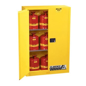 Justrite 90 Gal. Sure-Grip&#0174 EX Lab Safety Cabinet (Self-Close, Yellow)