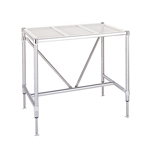 Metro Cleanroom Table, Perforated Top Electropolished - 30" x 36"