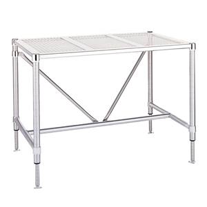 Metro Cleanroom Table, Perforated Top Electropolished - 30" x 72"