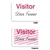 "Visitor" (One-Week) Manual FRONTpart - Expiring Timebadge Pre-Printed - 1000/Pkg.