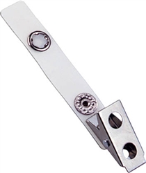 Reinforced Vinyl Strap Clip with 2-Hole NPS Clip, Opaque White, 2-3/4" (70mm)
