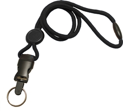 Round Lanyard with Safety Breakaway, Round Slider And Detachable Split Ring