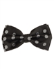 Polka Dot Black Pre-Tied Bow Tie with Matching Pocket Square BWTH -1358