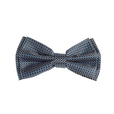 Weave Blue Pre Tied Silk Bow Tie Set With Matching Pocket Square BWTH-1315