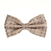 Abstract Light Brown, Red, Navy Squared Designed Silk Bow Tie Set with Matching Pocket Square BWTH-1320