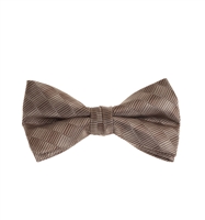 Brown & Dark Beige Pre-tied Bow Tie with Matching Pocket Square BWTH-1414