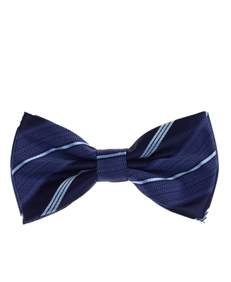 Navy & Light Blue Pre-Tied Bow Tie with Matching Pocket Square BWTH -408