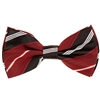 Red & Black Pre-Tie Bow Tie with Matching Pocket Square BWTH -409