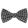 Charcoal Abstract Pre-Tied Bow Tie with Matching Pocket Square BWTH -411