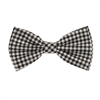Black & Off White Houndstooth Pre-Tie Bow Tie with Matching Pocket Square BWTH -412