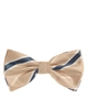 Beige & Blue Regal Pre-Tied Bow Tie with Matching Pocket Square BWTH -422