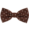 Brown With Gray Design Pre-Tie Bow Tie with Matching Pocket Square BWTH -426