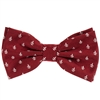 Burgundy With Gray Design Pre-Tie Bow Tie with Matching Pocket Square BWTH -427