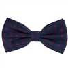 Navy & Red Diamonds Pre-Tie Bow Tie with Matching Pocket Square BWTH-444