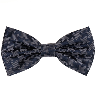 Navy Abstract Pre-Tie Bow Tie with Matching Pocket Square BWTH-452