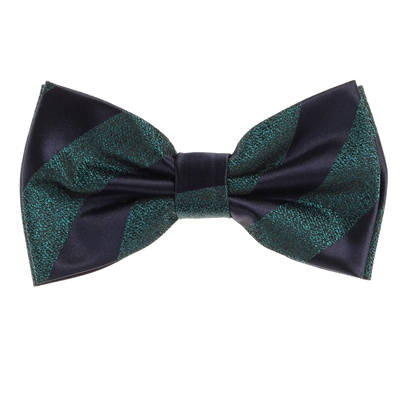 Navy & Speckle Green Pre-Tie Bow Tie with Matching Pocket Square BWTH-463