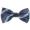 Multi Blue Regal Pre-Tie Bow Tie with Matching Pocket Square BWTH-467