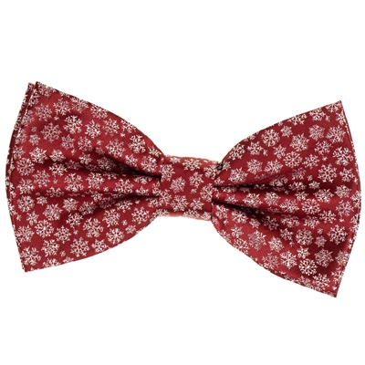 Burgundy Abstract Pre-Tie Bow Tie with Matching Pocket Square BWTH-475