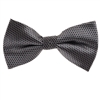 Grey With a Navy Dot Designed Pre-Tied Bow Tie with Matching Pocket Square BWTH-914