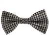 Silver, Black & Grey Designed Pre-Tied Bow Tie with Matching Pocket Square BWTH-916