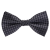 Navy, Grey & Blue Designed Pre-Tied Bow Tie with Matching Pocket Square BWTH-918