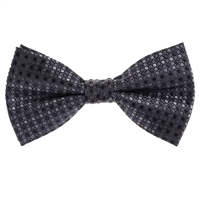 Navy, Grey & Blue Designed Pre-Tied Bow Tie with Matching Pocket Square BWTH-918