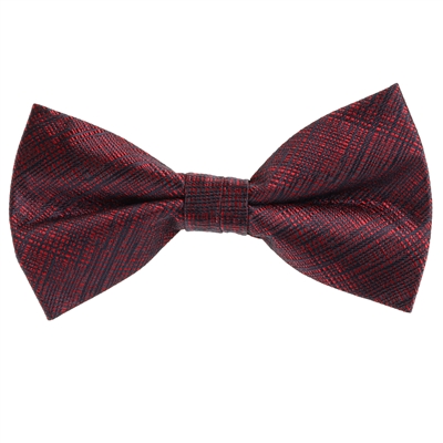 Navy and Red Designed Pre-Tied Bow Tie with Matching Pocket Square BWTH-922