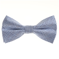 Baby Blue and Blue Designed Pre-Tied Bow Tie with Matching Pocket Square BWTH-924