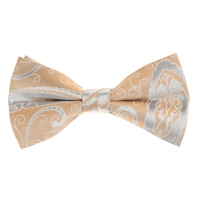 Light Camo and Silver Designed Pre - Tied Bow Tie with Matching Pocket Square  BWTH-937